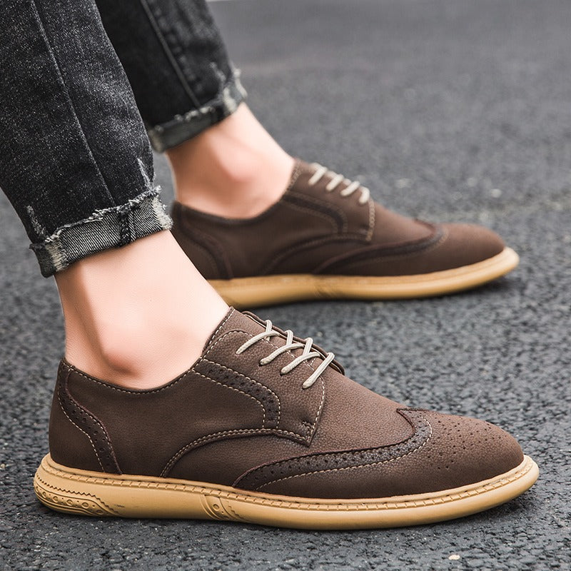 Gentlemen's Choice Breathable Split Leather Shoes